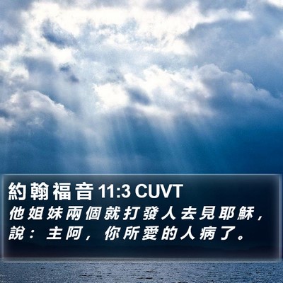 約 翰 福 音 11:3 CUVT Bible Verse Image