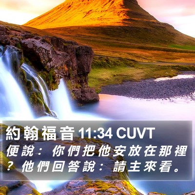 約 翰 福 音 11:34 CUVT Bible Verse Image