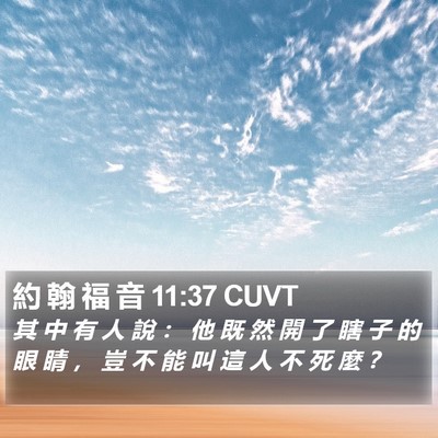 約 翰 福 音 11:37 CUVT Bible Verse Image