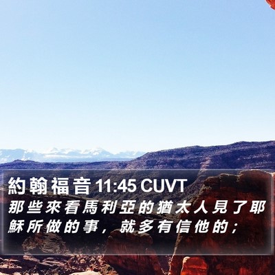 約 翰 福 音 11:45 CUVT Bible Verse Image