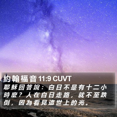 約 翰 福 音 11:9 CUVT Bible Verse Image