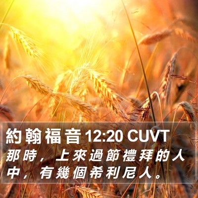 約 翰 福 音 12:20 CUVT Bible Verse Image