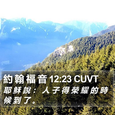 約 翰 福 音 12:23 CUVT Bible Verse Image