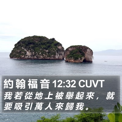 約 翰 福 音 12:32 CUVT Bible Verse Image