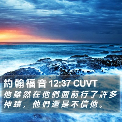 約 翰 福 音 12:37 CUVT Bible Verse Image