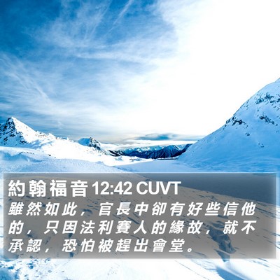 約 翰 福 音 12:42 CUVT Bible Verse Image