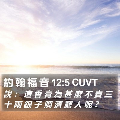 約 翰 福 音 12:5 CUVT Bible Verse Image