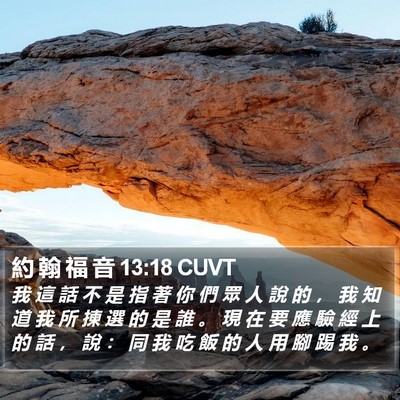 約 翰 福 音 13:18 CUVT Bible Verse Image
