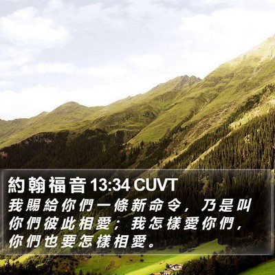 約 翰 福 音 13:34 CUVT Bible Verse Image