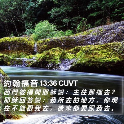 約 翰 福 音 13:36 CUVT Bible Verse Image