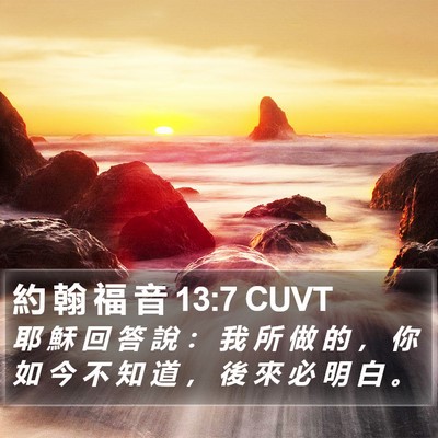 約 翰 福 音 13:7 CUVT Bible Verse Image