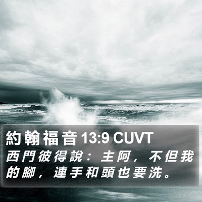 約 翰 福 音 13:9 CUVT Bible Verse Image