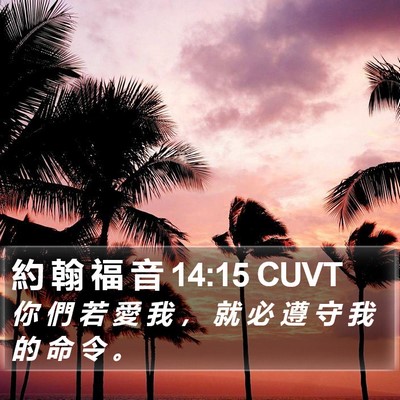 約 翰 福 音 14:15 CUVT Bible Verse Image