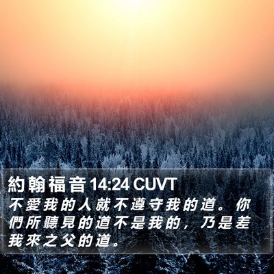 約 翰 福 音 14:24 CUVT Bible Verse Image