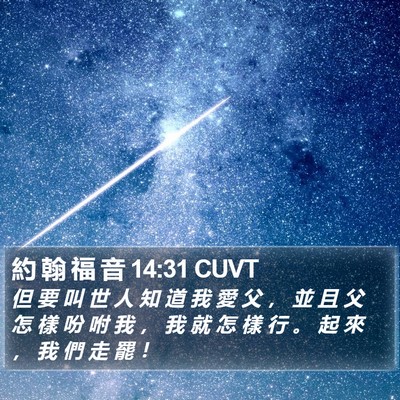 約 翰 福 音 14:31 CUVT Bible Verse Image
