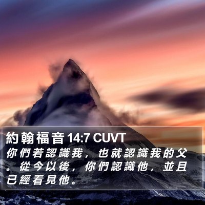 約 翰 福 音 14:7 CUVT Bible Verse Image
