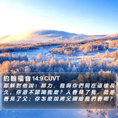 約 翰 福 音 14:9 CUVT Bible Verse Image