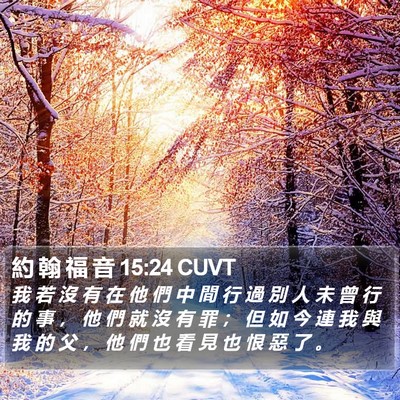 約 翰 福 音 15:24 CUVT Bible Verse Image