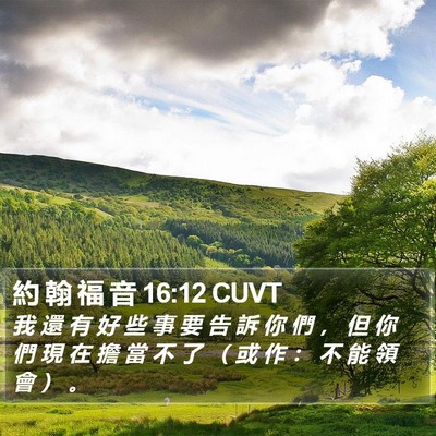 約 翰 福 音 16:12 CUVT Bible Verse Image