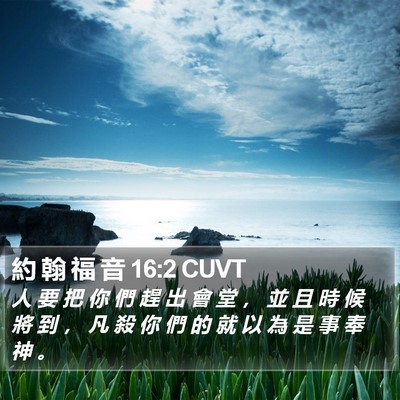 約 翰 福 音 16:2 CUVT Bible Verse Image