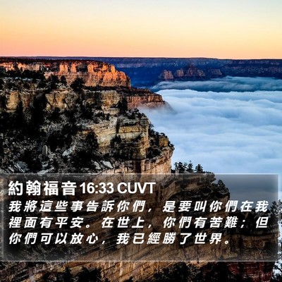 約 翰 福 音 16:33 CUVT Bible Verse Image