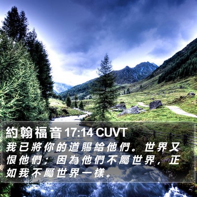 約 翰 福 音 17:14 CUVT Bible Verse Image