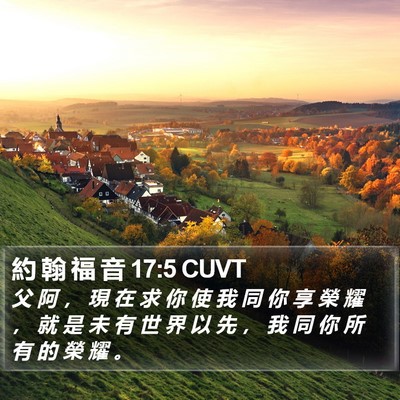 約 翰 福 音 17:5 CUVT Bible Verse Image