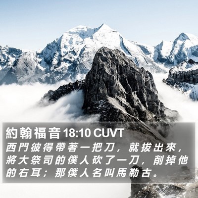 約 翰 福 音 18:10 CUVT Bible Verse Image
