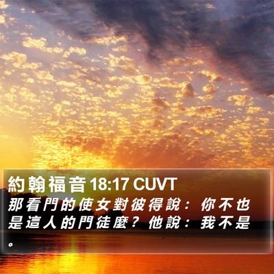 約 翰 福 音 18:17 CUVT Bible Verse Image