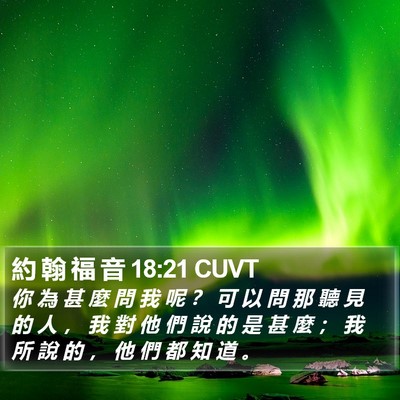 約 翰 福 音 18:21 CUVT Bible Verse Image