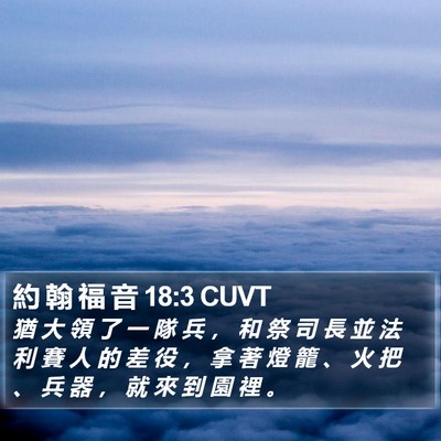 約 翰 福 音 18:3 CUVT Bible Verse Image