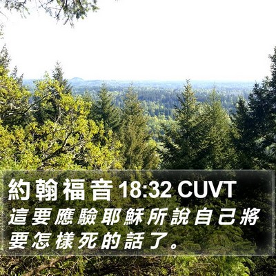 約 翰 福 音 18:32 CUVT Bible Verse Image