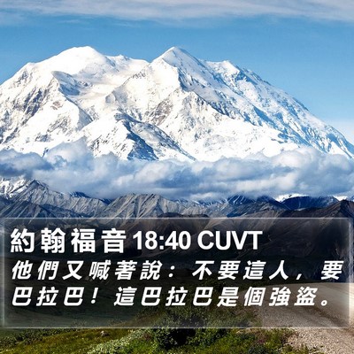約 翰 福 音 18:40 CUVT Bible Verse Image