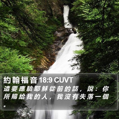 約 翰 福 音 18:9 CUVT Bible Verse Image