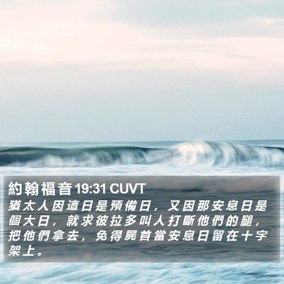 約 翰 福 音 19:31 CUVT Bible Verse Image