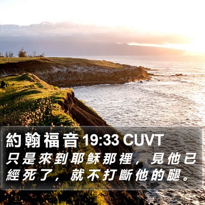 約 翰 福 音 19:33 CUVT Bible Verse Image