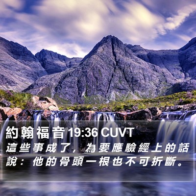 約 翰 福 音 19:36 CUVT Bible Verse Image