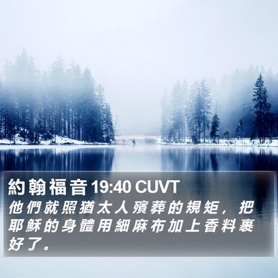 約 翰 福 音 19:40 CUVT Bible Verse Image
