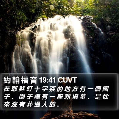 約 翰 福 音 19:41 CUVT Bible Verse Image
