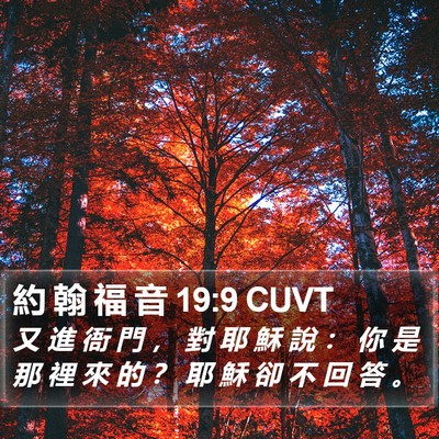 約 翰 福 音 19:9 CUVT Bible Verse Image