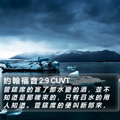 約 翰 福 音 2:9 CUVT Bible Verse Image