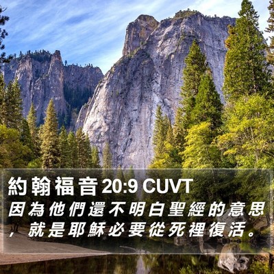 約 翰 福 音 20:9 CUVT Bible Verse Image