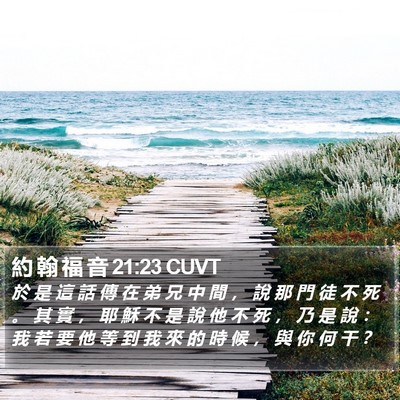 約 翰 福 音 21:23 CUVT Bible Verse Image