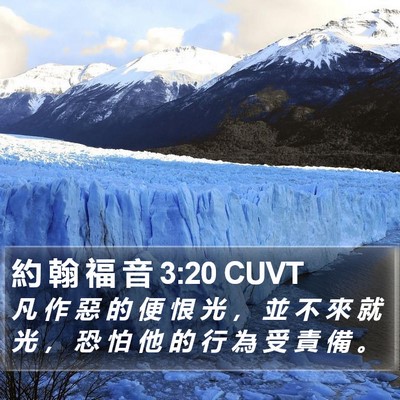 約 翰 福 音 3:20 CUVT Bible Verse Image