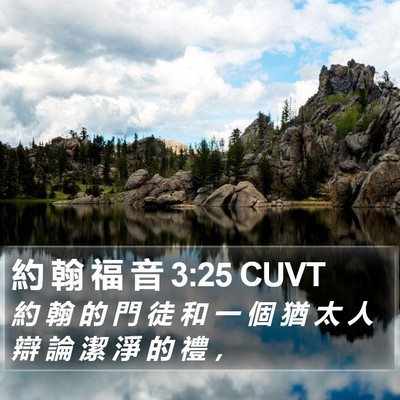 約 翰 福 音 3:25 CUVT Bible Verse Image