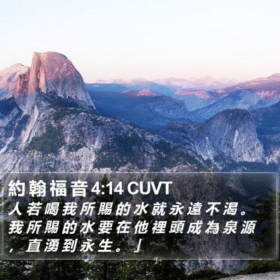 約 翰 福 音 4:14 CUVT Bible Verse Image