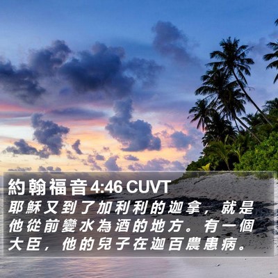 約 翰 福 音 4:46 CUVT Bible Verse Image