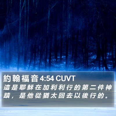 約 翰 福 音 4:54 CUVT Bible Verse Image
