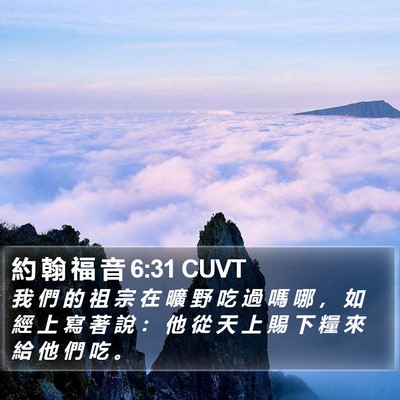 約 翰 福 音 6:31 CUVT Bible Verse Image