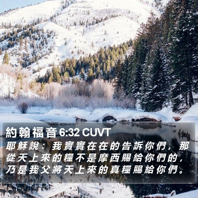 約 翰 福 音 6:32 CUVT Bible Verse Image